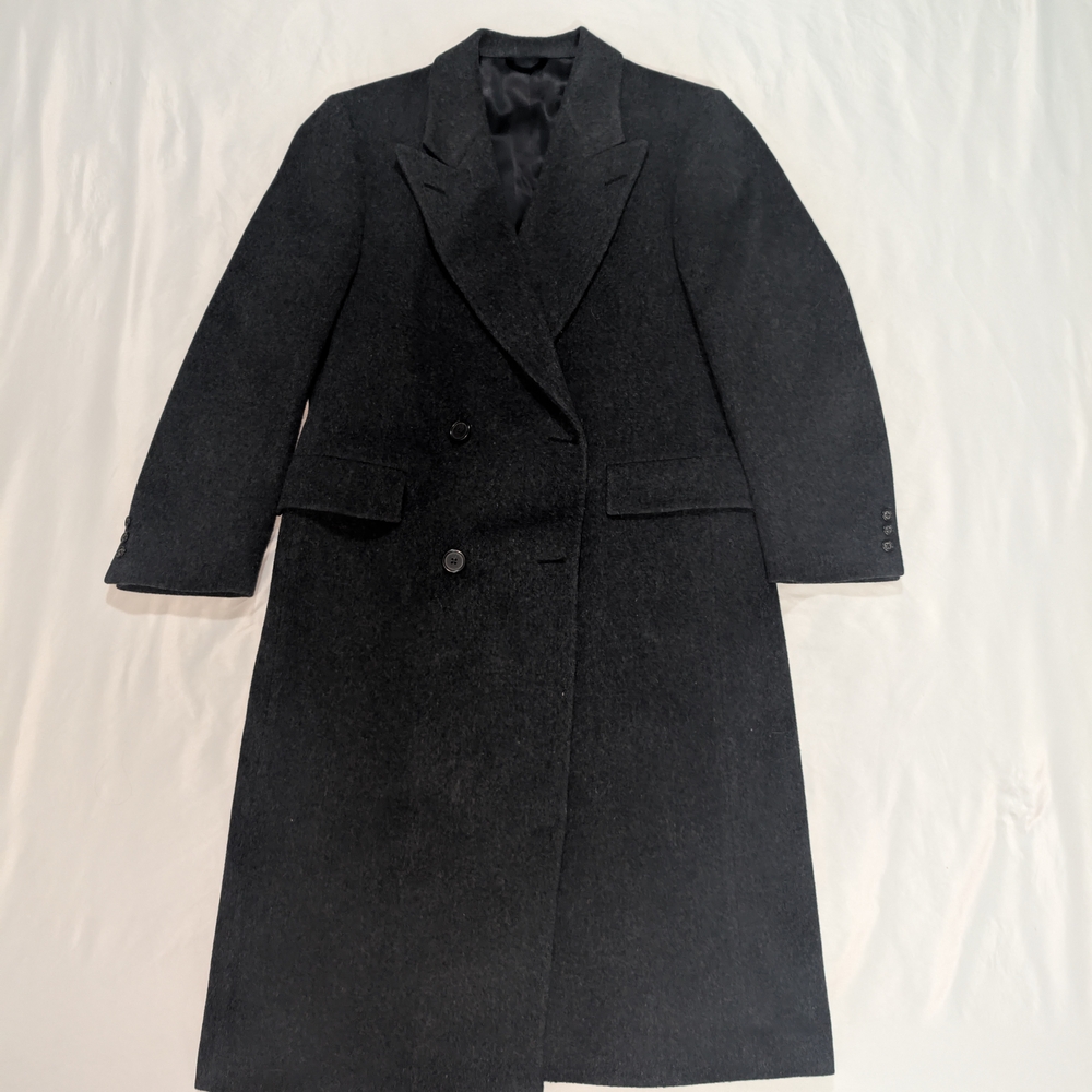 Dior Black Satin Lined Over Coat